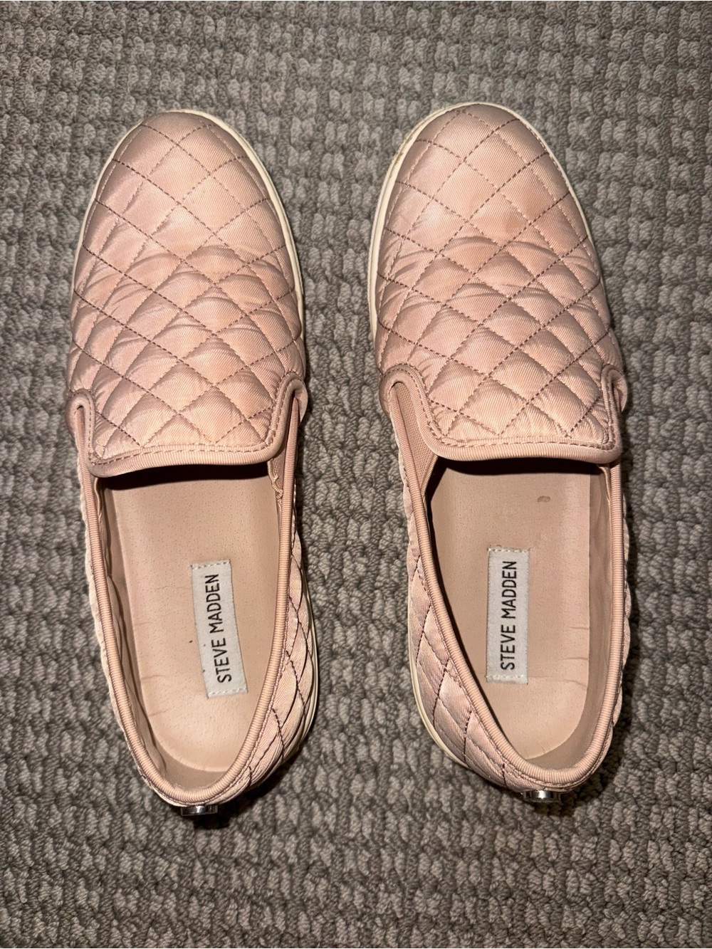 Steve Madden Quilted Slip-On Flats - Light Pink